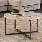 Mesa De Centro Redonda Tijuca Carvalho E Preta