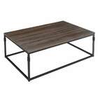 Mesa De Centro Retangular Aline Marrom E Preta