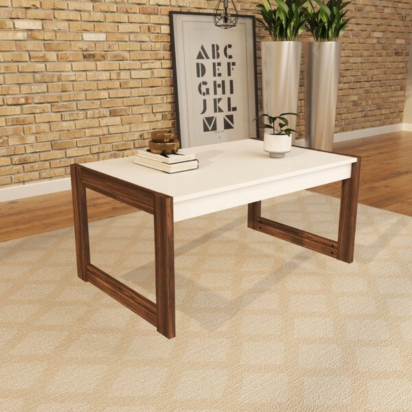 Mesa De Centro Retangular Az1014 Nogal/branco