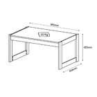 Mesa De Centro Retangular Az1014 Preto/nogal