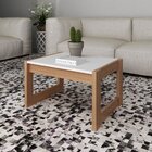 Mesa De Centro Retangular Az1022 Amêndoa/branco