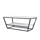 Mesa De Centro Retangular Berna Branca E Preta