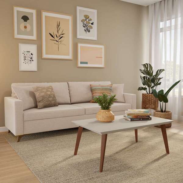 Mesa De Centro Retangular Cassandra Off White