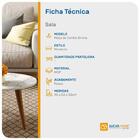 Mesa De Centro Retangular Com Espelho Preto E Amêndoa