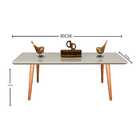 Mesa De Centro Retangular Com Vidro 90x50 - Off White - Amade