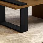 Mesa De Centro Retangular Jb 8020 - Nature / Preto - Lojas Rpm