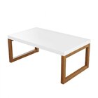 Mesa De Centro Retangular Joo Espresso Móveis Branco/mel