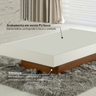 Mesa De Centro Retangular Laminado - Laca Off White/madeira