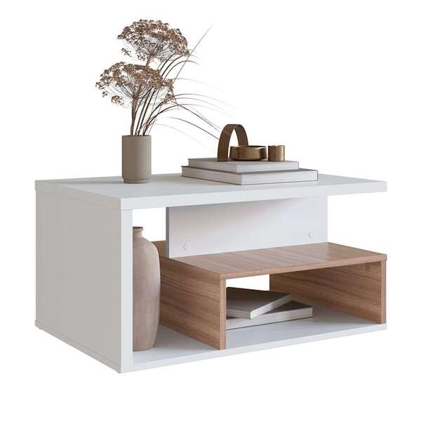 Mesa De Centro Retangular Leah Branca E Montana