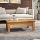 Mesa De Centro Retangular Madeira Maciça 93x59cm Bella Carval