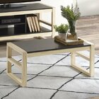 Mesa De Centro Retangular Madeira Maciça Guará Yescasa Preto/