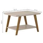 Mesa De Centro Retangular Monaco Off White E Marrom