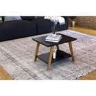 Mesa De Centro Retangular Monaco Preta E Marrom