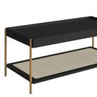 Mesa De Centro Retangular Oslo Artesano 93 Cm (larg) Mdp Nero