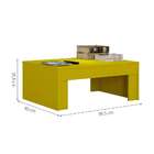 Mesa De Centro Retangular Prada Amarela