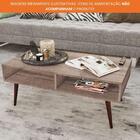 Mesa De Centro Retangular Retrô Rústico