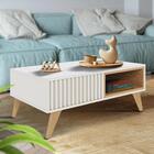 Mesa De Centro Retangular Ripada Off White Freijó Oliv Shop Jm