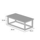 Mesa De Centro Retangular Supreme Branca E Amêndoa