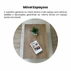 Mesa De Centro Retangular Tampo Em Tamburato 50mm Com Rodizio