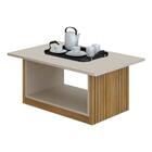 Mesa De Centro Retangular Veneza Cinamomo E Off White