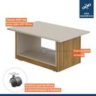 Mesa De Centro Retangular Veneza Cinamomo E Off White