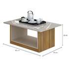 Mesa De Centro Retangular Veneza Cinamomo E Off White