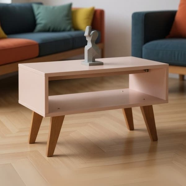 Mesa De Centro Retro 60cm Mdf Rosa - On Móveis | Leroy Merlin