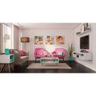 Mesa De Centro Retrô Branco E Turquesa