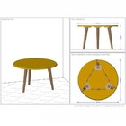 Mesa De Centro Retrô Brilhante Bechara