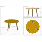 Mesa De Centro Retrô Brilhante Bechara