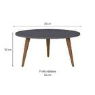 Mesa De Centro Retrô Grafite