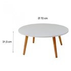 Mesa De Centro Retrô Paris  Branco