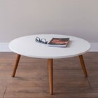 Mesa De Centro Retrô Paris  Branco