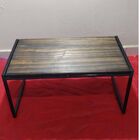 Mesa De Centro Retrô Retangular Com Pés Ferro Decoração