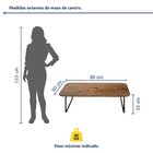 Mesa De Centro Roma 90cm X 50cm X 33cm Preto / Cinamomo