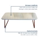Mesa De Centro Roma 90cm X 50cm X 33cm Rose / Off White