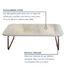 Mesa De Centro Roma 90cm X 50cm X 33cm Rose / Off White