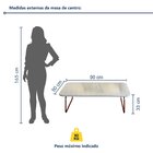Mesa De Centro Roma 90cm X 50cm X 33cm Rose / Off White