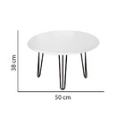 Mesa De Centro Roma Industrial Pé De Ferro Preto Tampo Mdf Br