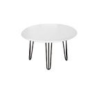 Mesa De Centro Roma Industrial Pé De Ferro Preto Tampo Mdf Br