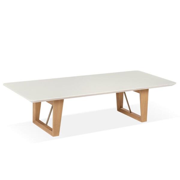 Mesa De Centro Roma Univ 140 Cm Tampo Madeira Vidro Colado Br