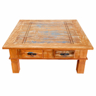 Mesa De Centro Rústica Liz Em Madeira De Demolição - Cód 942