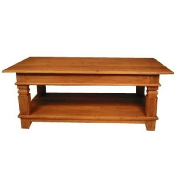 Mesa De Centro Rústica Prudence Em Madeira De Demolição 1739