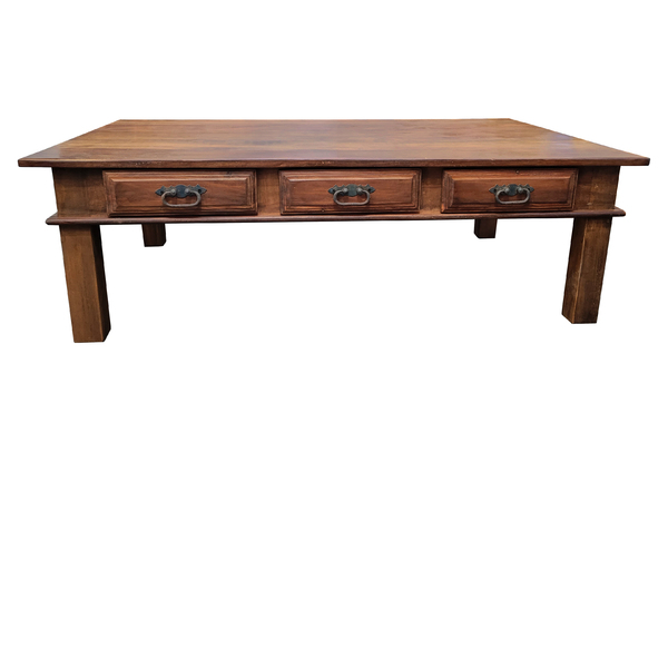 Mesa De Centro Rústica Ravena Em Madeira De Demolição - Cód 2