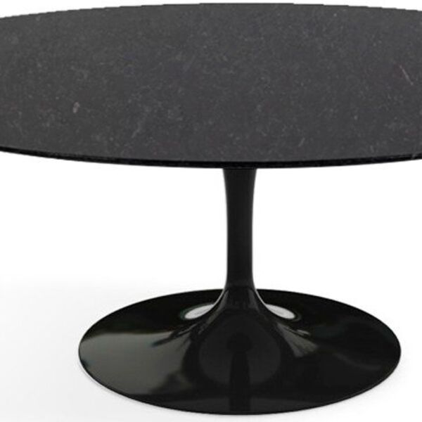 Mesa De Centro Saarinen Oval Preta Com Tampo 1 37x0 91m - Már