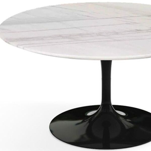 Mesa De Centro Saarinen Redonda Preta - Vários Tampos - Espir