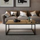 Mesa De Centro Sala Bandeja Tubos Cromados Noce Industrial