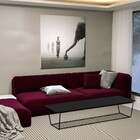 Mesa De Centro Sala De Estar 60cm Nápoles Gofrato Preto - Gra