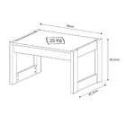 Mesa De Centro Sala De Estar Decorativa Az1022 Mdp Preto/noga