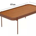 Mesa De Centro Sala De Estar Melin P 87x44 Nature Com Pes Met